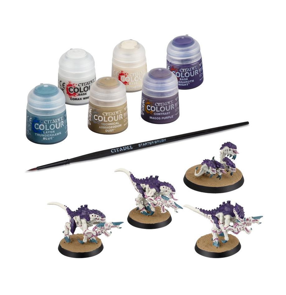 Warhammer : 40,000 - Tyranids: Termagants and Ripper Swarm + Paints Set