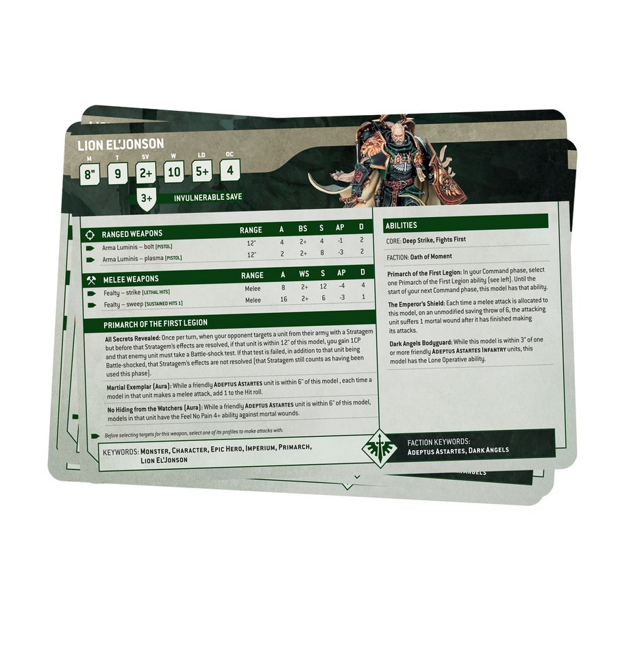 Warhammer : 40,000 - Datasheet Cards: Dark Angels (EN)