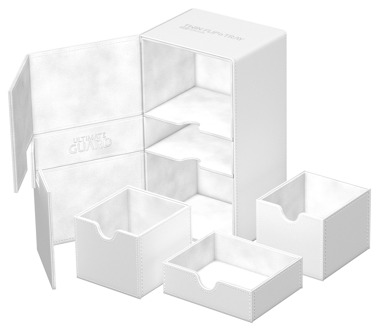 UG TWIN FLIP N TRAY DECK CASE MONOCOLOR WHITE 200+