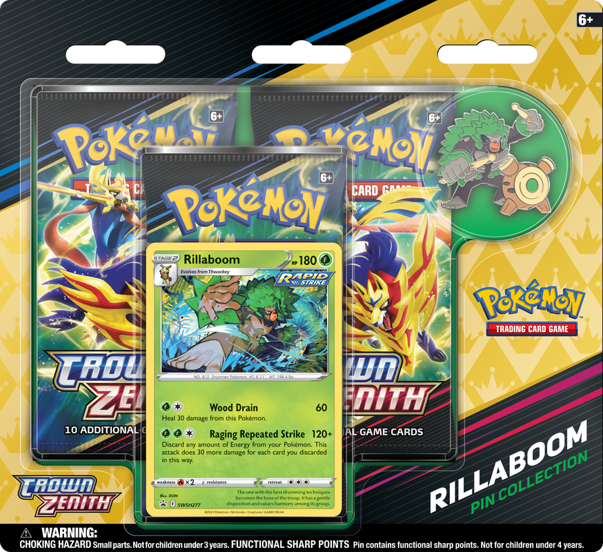POKEMON SWSH12.5 CROWN ZENITH PIN COLLECTION RILLABOOM