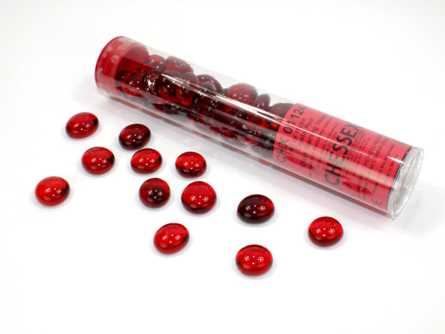 GLASS STONES RED, QTY 40/5.5" TUBE