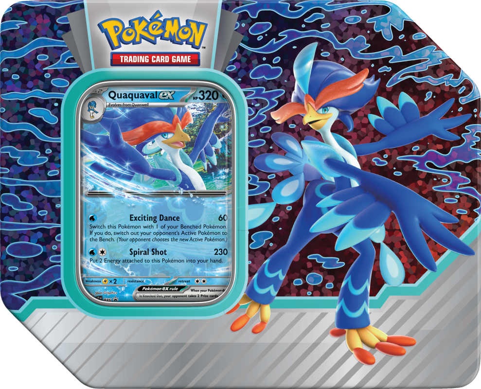 Pokemon Paldea Partners Tin Quaquaval EX