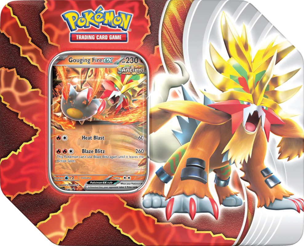 Pokemon Paradox Destinies Tin Gouging Fire EX