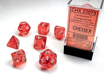 TRANSLUCENT 7-DIE SET ORANGE/WHITE