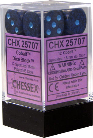 SPECKLED 12D6 BLUE STARS 16MM