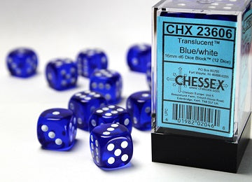 TRANSLUCENT 12D6 BLUE/WHITE 16MM