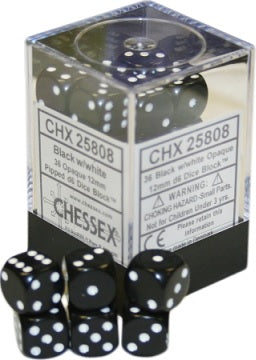 OPAQUE 36D6 BLACK/WHITE 12MM