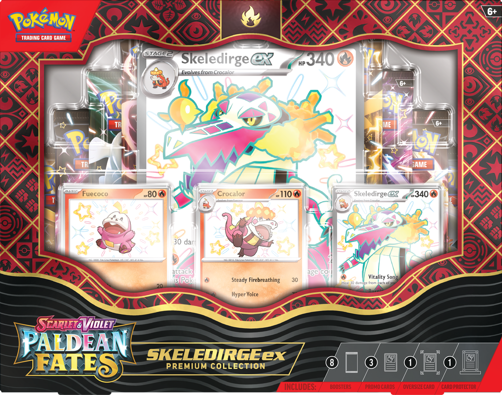 POKEMON SV4.5 PALDEAN FATES EX PREMIUM COLLECTION SKELEDIRGE EX