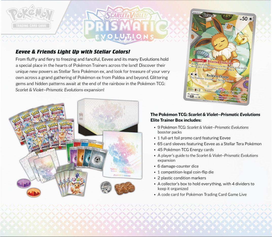 Pokemon SV8.5 Prismatic Evolutions Elite Trainer Box