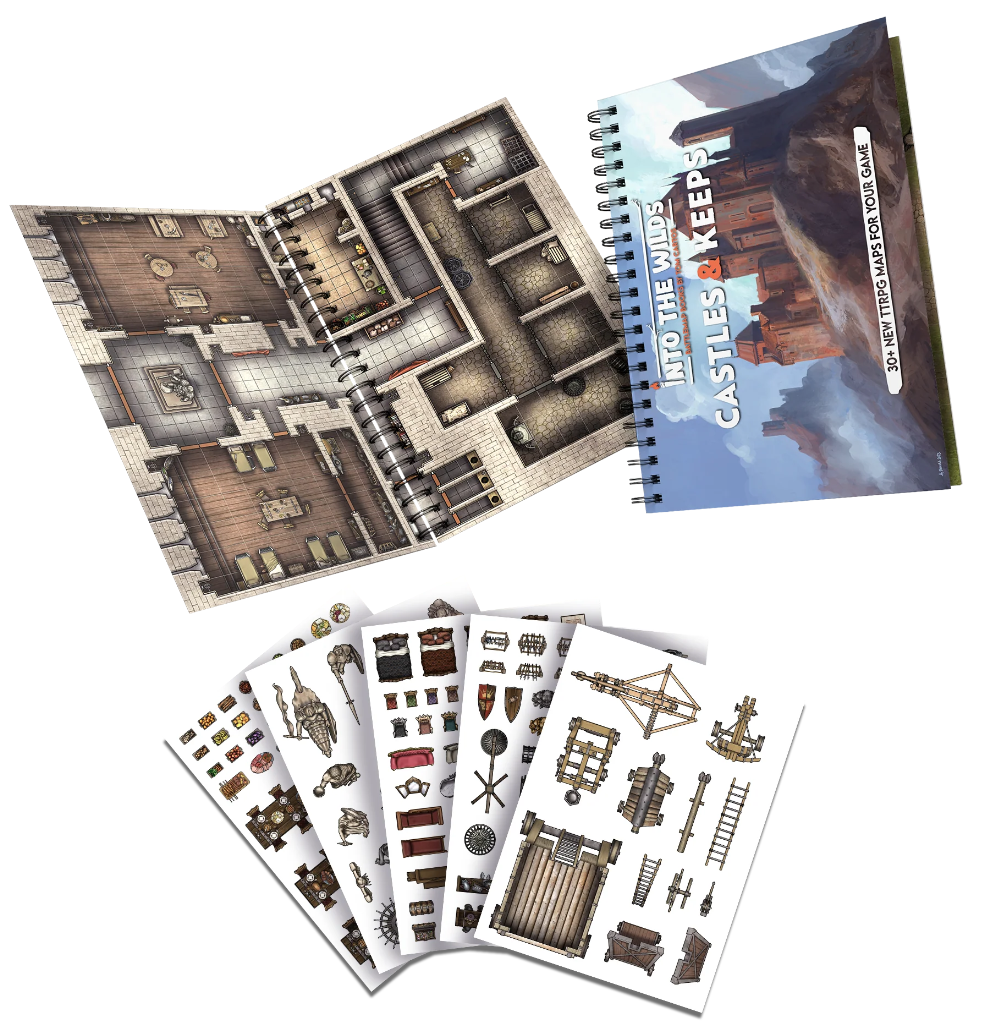 Into the Wilds Battlemap Books: Castles and Keeps
