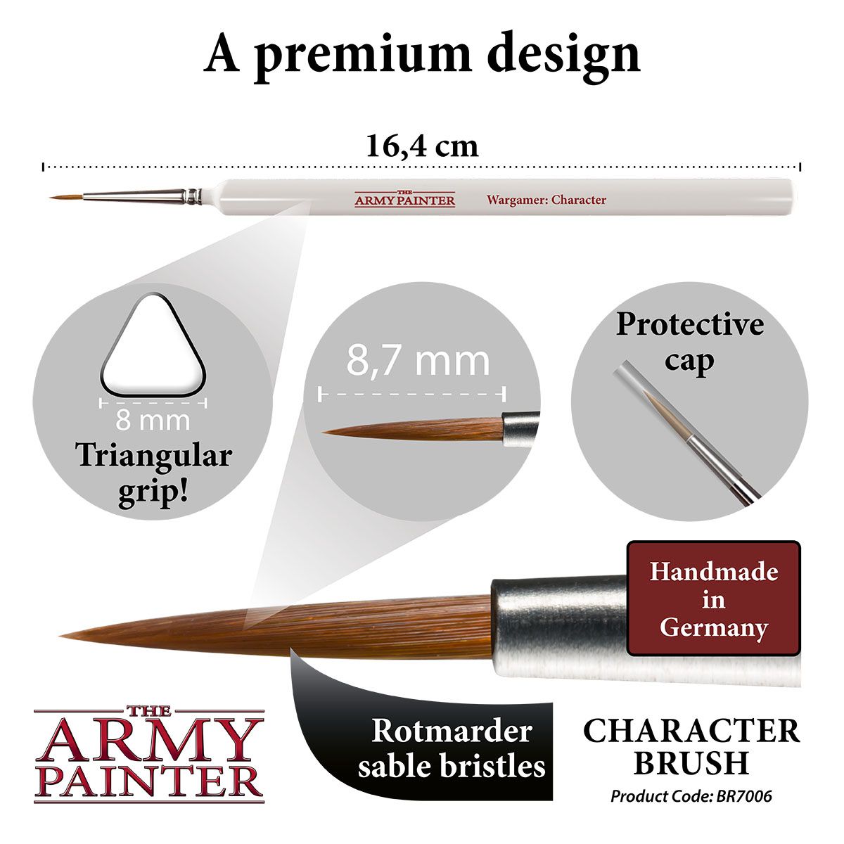 ARMY PAINTER - WARGAMER BRUSH - CHARACTER