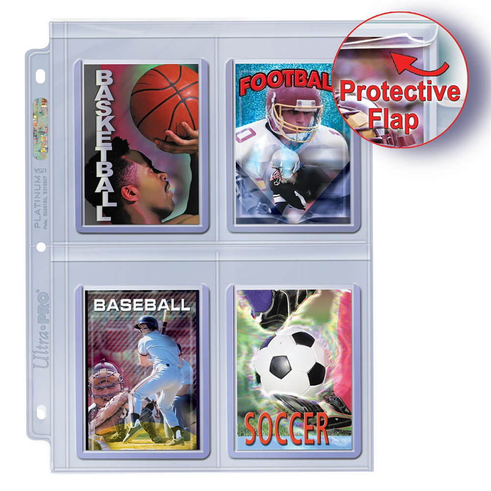 UP PAGE 4-POCKET SECURE PLATINUM FOR TOPLOADER