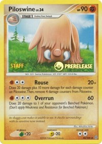 Piloswine - 46/100 (Prerelease) [Staff] [Nintendo Promos]