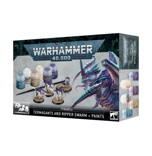 Warhammer : 40,000 - Tyranids: Termagants and Ripper Swarm + Paints Set