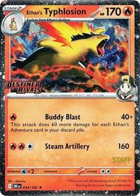 Ethan's Typhlosion (Prerelease Staff) [SV10: Destined Rivals]
