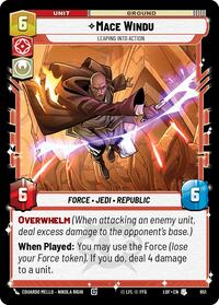 Mace Windu - Leaping into Action (Foil) (651) [Legends of the Force]