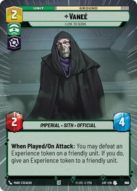 Vanee - I Live to Serve (Hyperspace Foil) (822) [Legends of the Force]