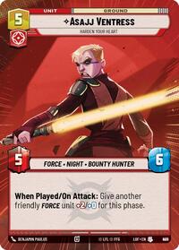 Asajj Ventress - Harden Your Heart (Hyperspace Foil) (905) [Legends of the Force]