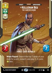 Kelleran Beq - The Sabered Hand (Prestige Foil) (1086) [Legends of the Force]