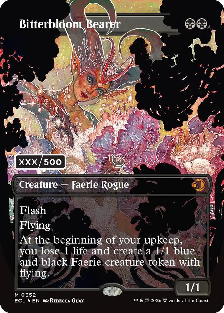 Bitterbloom Bearer (Borderless) (Serial Numbered) (352) [Lorwyn Eclipsed]