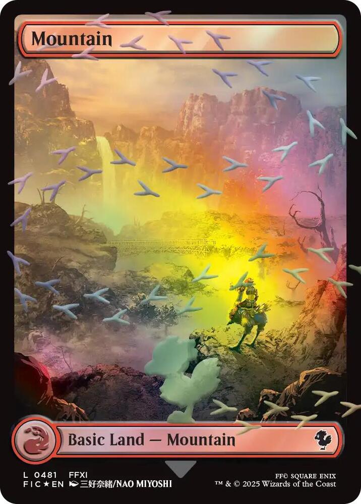 Mountain (Chocobo Track Foil) (481) [Final Fantasy Commander]