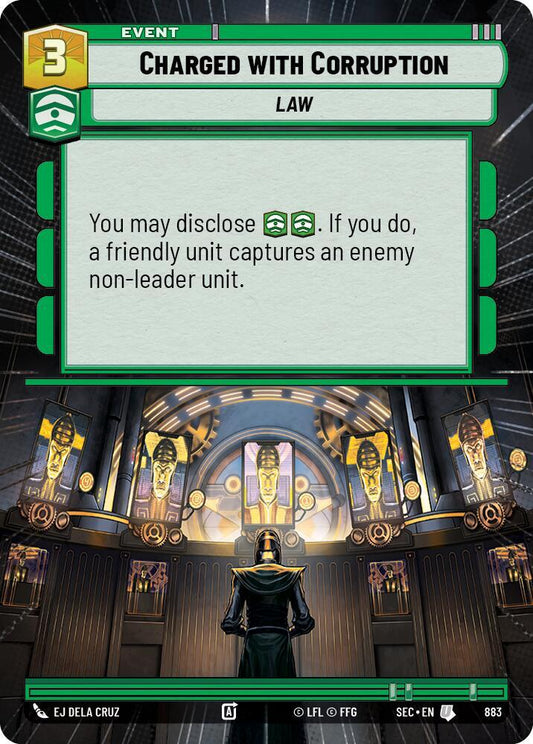 Charged with Corruption (Hyperspace Foil) (883) [Secrets of Power]