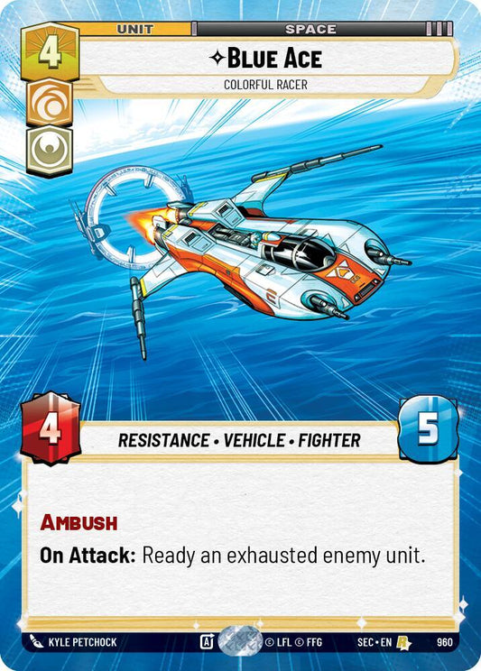 Blue Ace - Colorful Racer (Hyperspace Foil) (960) [Secrets of Power]