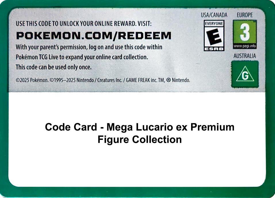 Code Card - Mega Lucario ex Premium Figure Collection [Miscellaneous Cards and Products]