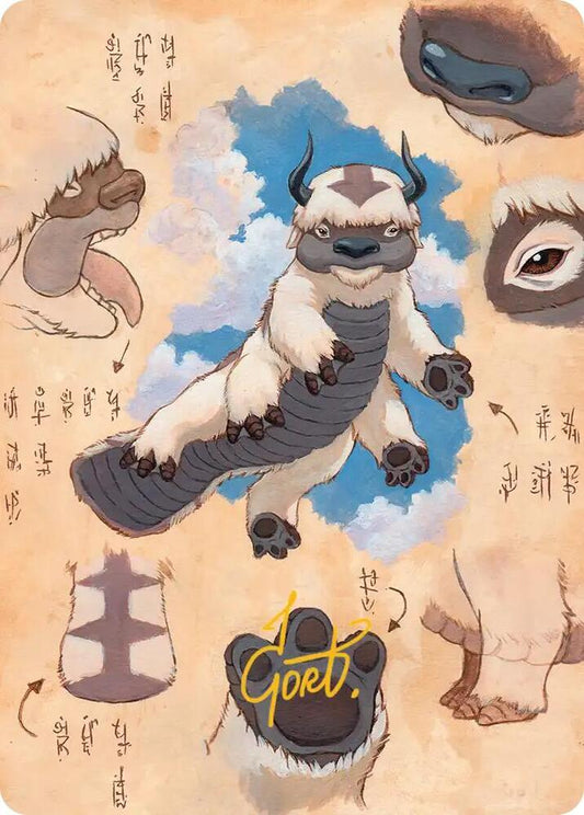 Appa, Steadfast Guardian Art Card (Gold-Stamped Signature) (32) [Avatar: The Last Airbender Art Series]