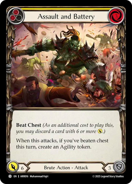 Assault and Battery (Yellow) (ARR016) [Armory Deck: Rhinar]