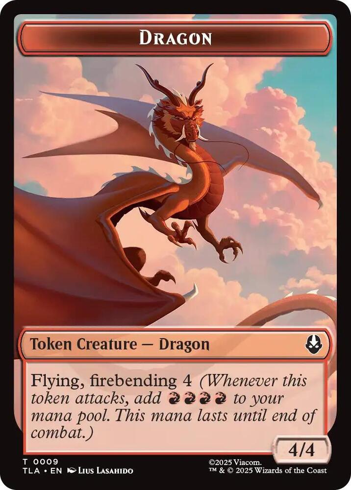Dragon // Food (0019) Double-Sided Token (9 // 19) [Avatar: The Last Airbender]