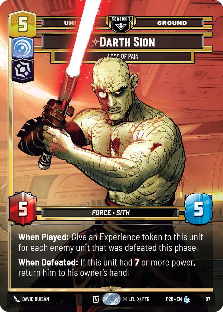 Darth Sion - Lord of Pain (87) [Sector and Regional Promos: Season 1]