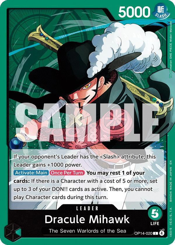 Dracule Mihawk - OP14-020 [The Azure Sea's Seven]