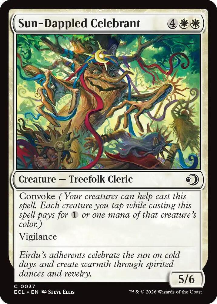 Sun-Dappled Celebrant (37) [Lorwyn Eclipsed]