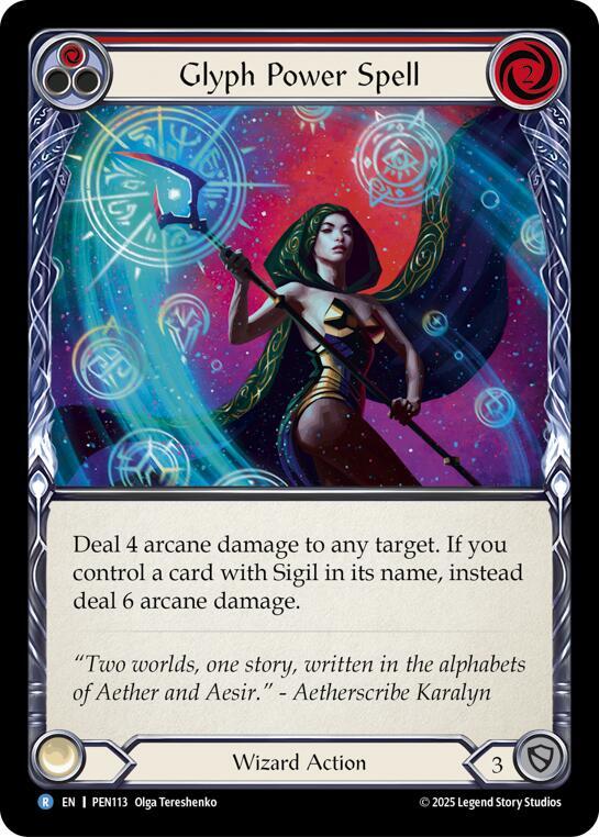 Glyph Power Spell (Red) (PEN113) [Compendium of Rathe]