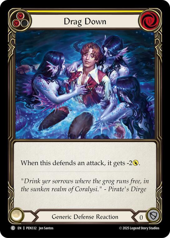 Drag Down (Yellow) (PEN332) [Compendium of Rathe]