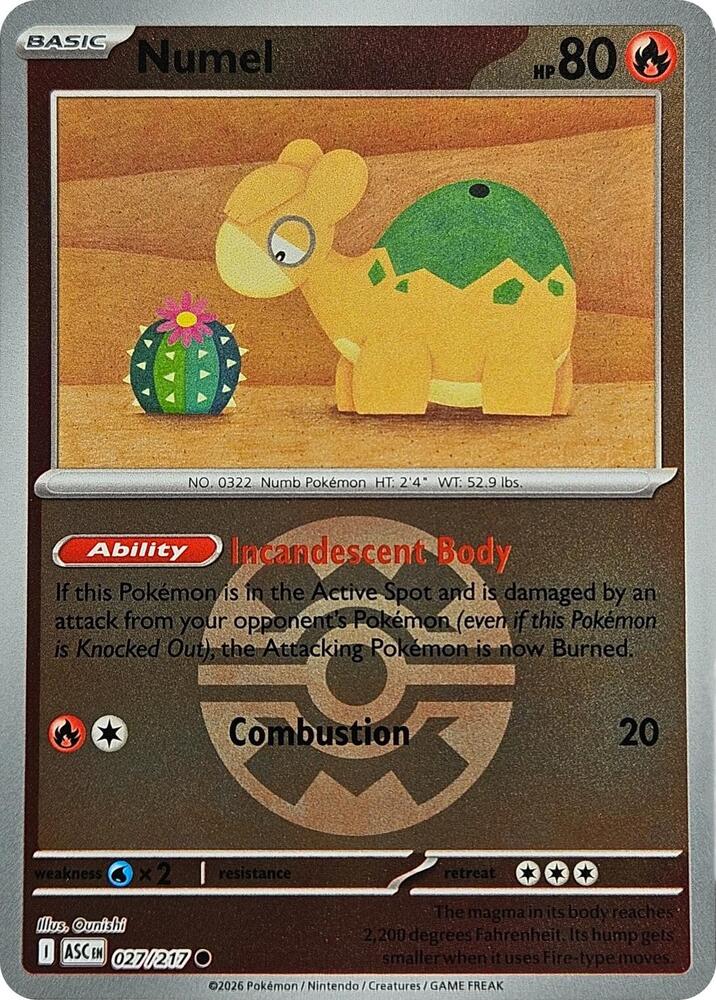 Numel - 027/217 (Quick Ball) [ME: Ascended Heroes]