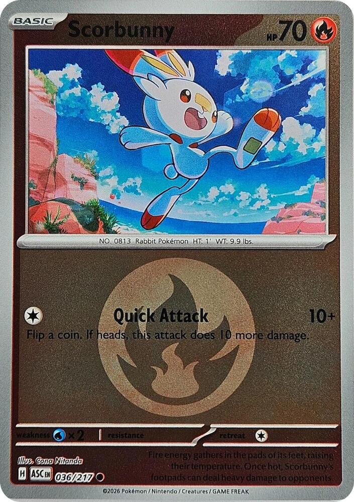 Scorbunny - 036/217 (Energy Symbol Pattern) [ME: Ascended Heroes]