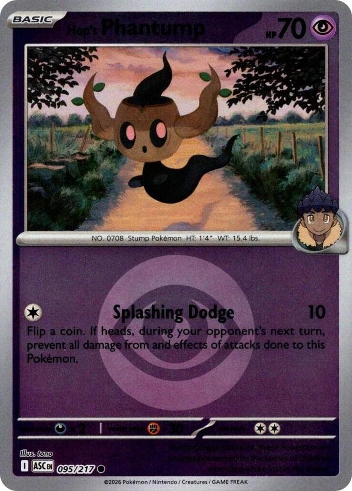 Hop's Phantump (Energy Symbol Pattern) (095/217) [ME: Ascended Heroes]