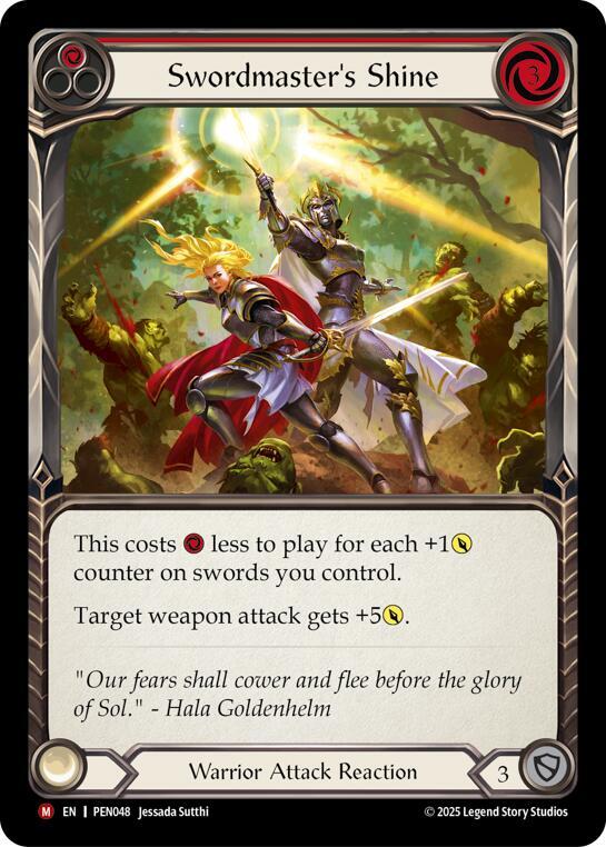 Swordmasters Shine (Red) (PEN048) [Compendium of Rathe]