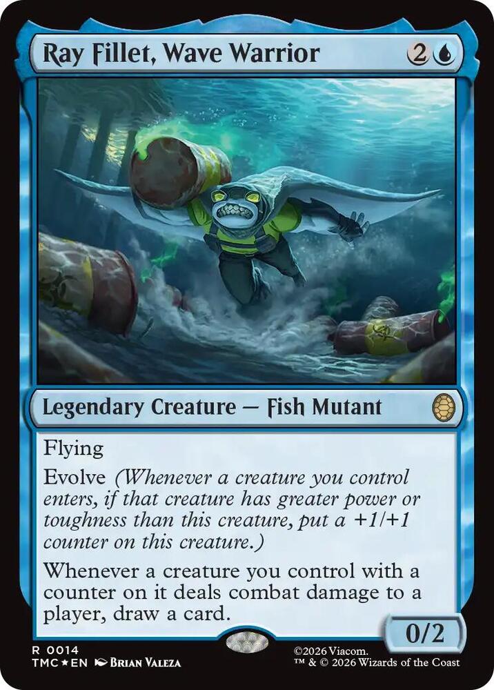 Ray Fillet, Wave Warrior (Surge Foil) (14) [Teenage Mutant Ninja Turtles Commander]