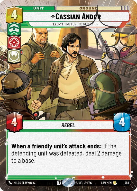 Cassian Andor - Everything for the Rebellion (Hyperspace Foil) (558) [A Lawless Time]