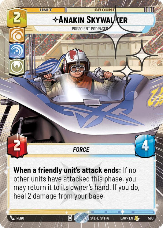 Anakin Skywalker - Prescient Podracer (Hyperspace Foil) (590) [A Lawless Time]