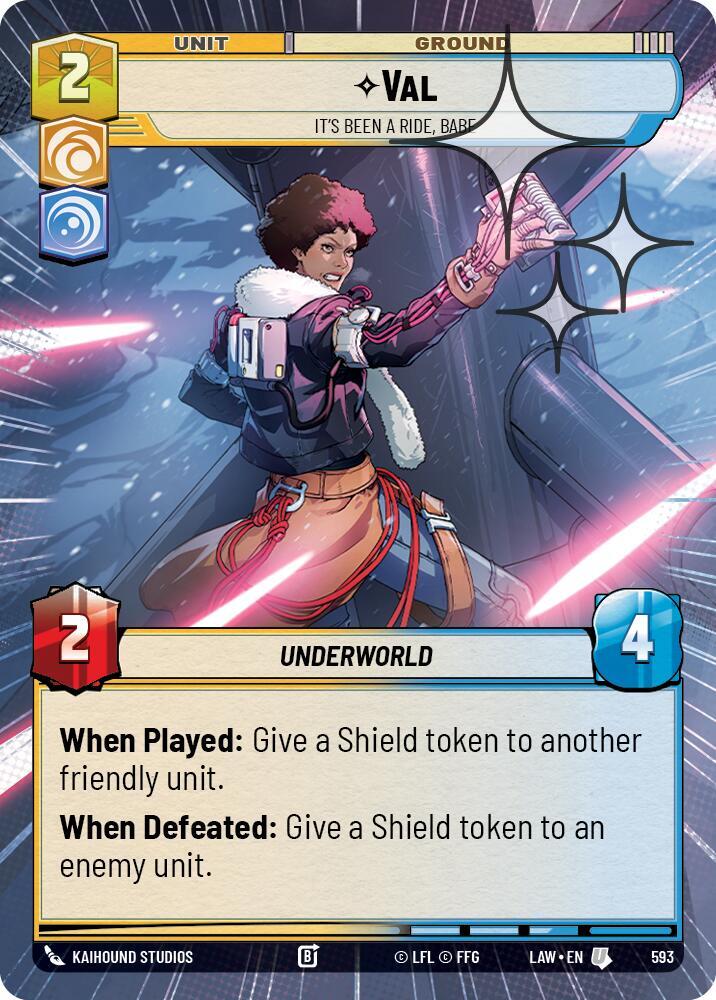 Val - It's Been a Ride, Babe (Hyperspace Foil) (593) [A Lawless Time]