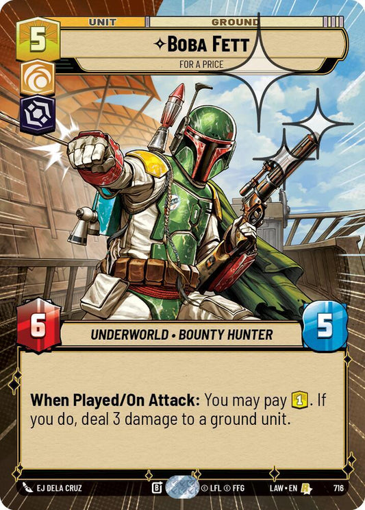 Boba Fett - For a Price (Hyperspace Foil) (716) [A Lawless Time]