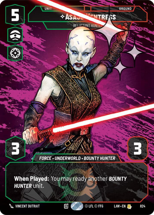 Asajj Ventress - Reluctant Hunter (Prestige Foil) (824) [A Lawless Time]
