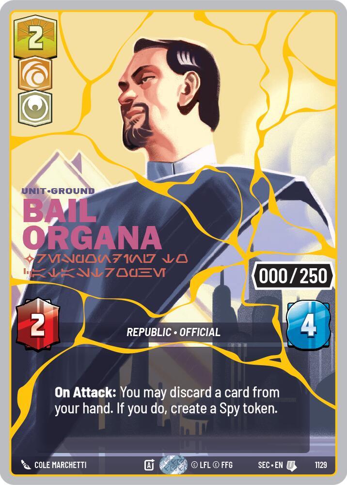 Bail Organa - Responding to Catastrophe (Serialized) (Gold) (1129) [Secrets of Power]