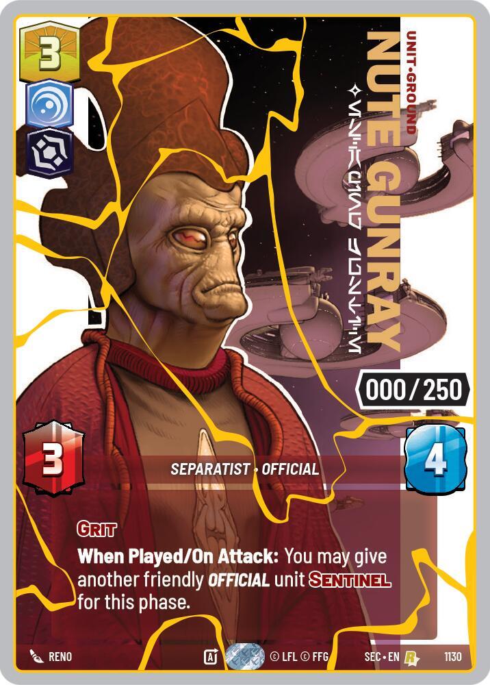 Nute Gunray - Escaping Justice (Serialized) (Gold) (1130) [Secrets of Power]
