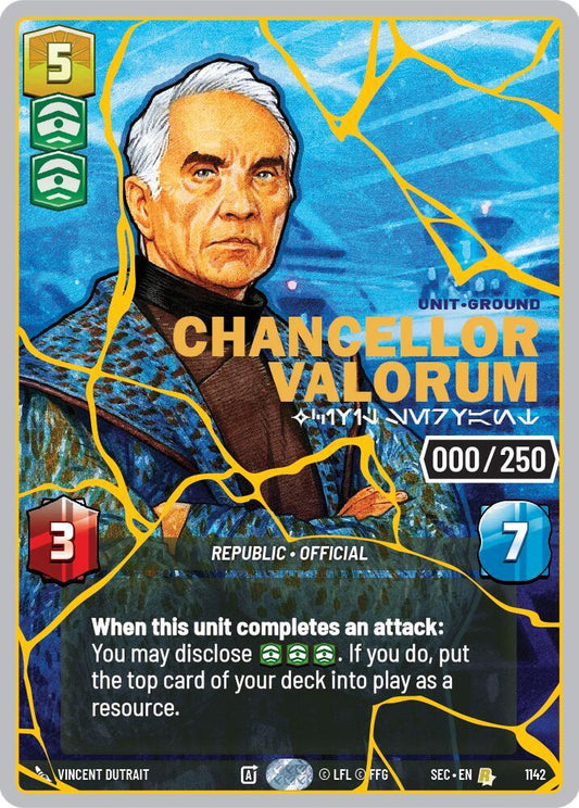 Chancellor Valorum - Civil Servant (Serialized) (Gold) (1142) [Secrets of Power]