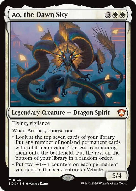 Ao, the Dawn Sky (135) [Secrets of Strixhaven Commander]